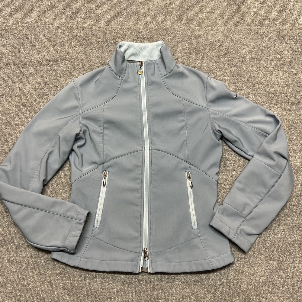 Nike Jacket Kids Small 4-6 Softshell Fleece Lined Zip Pockets Stand Collar